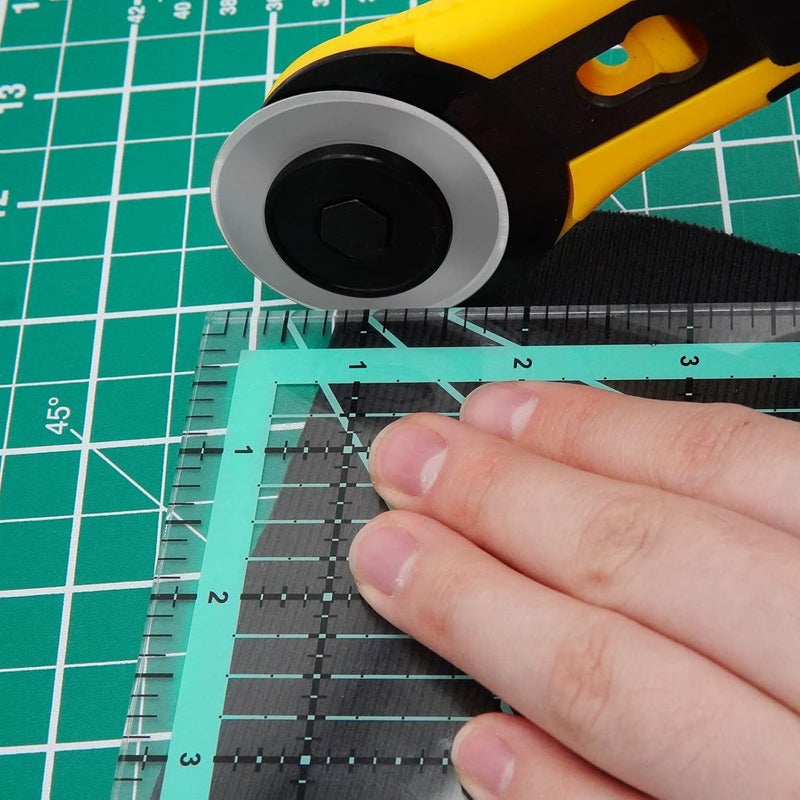 MANUFORE 4pcs Square Quilting Ruler (32cm/24cm/16cm/12cm) Sewing Acrylic Ruler Anti-Slip Metric Ruler DIY Quilting Tools with Clear Printed Lines for Precise Cutting - Image 5
